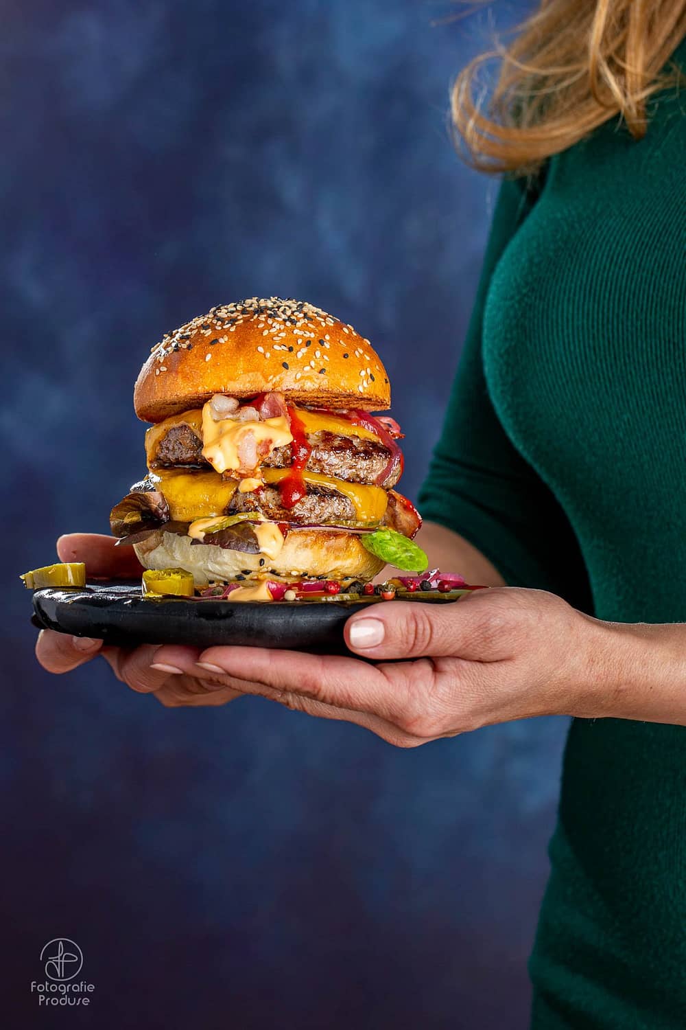 Fotografie cu burger